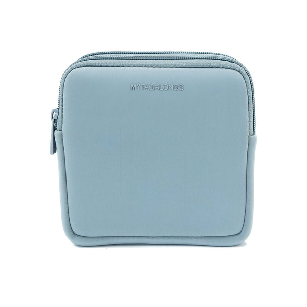 Silky Neoprene Double Detachable Pouch | Blue