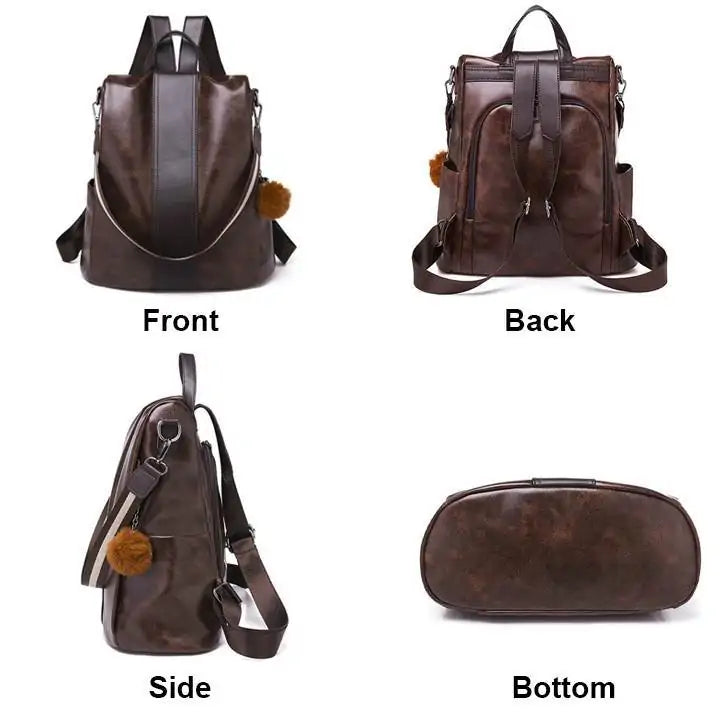 Multi Function 3 Way Leather Backpack Petite