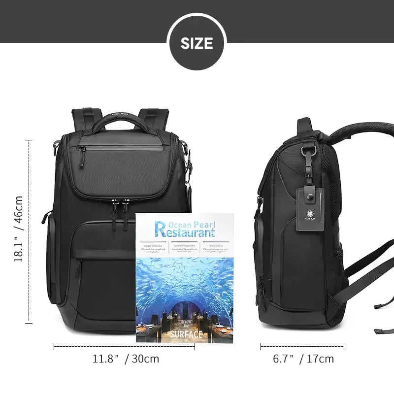 Men's Multifunction Waterproof Laptop Backpack