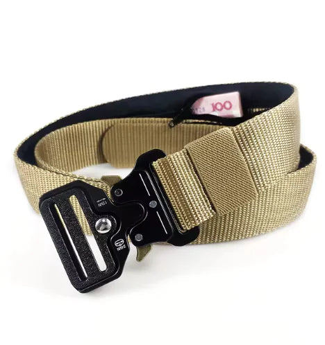 Anti-Theft Travel Belt with Hidden Wallet