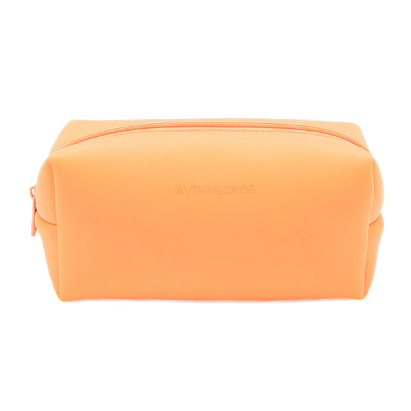 Silky Neoprene Cosmetic Travel Case | Beige