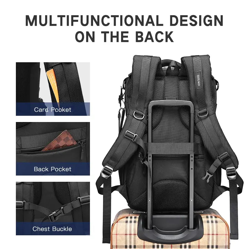 Men's Multifunction Waterproof Laptop Backpack